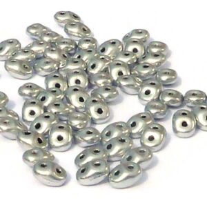 Superduo ”01700” Bright Silver – Aluminium Silver, 10 gr