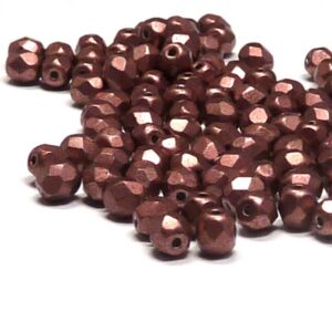 Saturated Metallic Butterum”04B04″ firepolish 4 mm 100 st