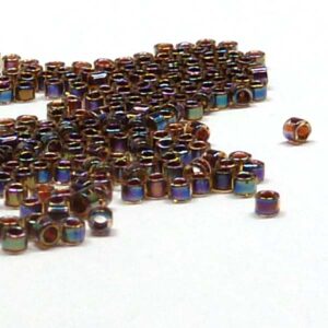 Delica 11/0 ”DB087” Rootbeer Amber Lined  AB 5 gr