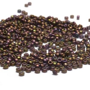 Miyuki 15/0 seedbead ”2035” Matte Metallic Khaki Iris 10 gr
