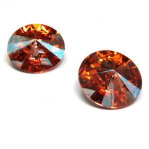 1122 Swarovski Rivoli Rose Peach Shimmer 14 mm 1 st