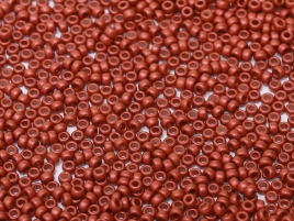 Miyuki 11/0 seedbead ”55051” White Opaque Lava red 10