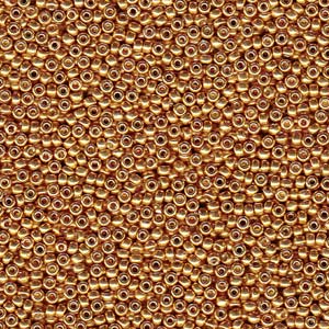 Miyuki 15/0 seedbead ”4203” Durocoat Galvanized Yellow Gold 10