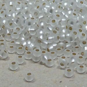 Miyuki 11/0 seedbead ”0001F” Matted Silver Lined Crystal 10gr
