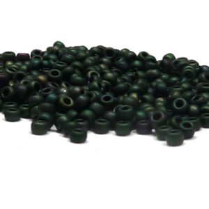 Miyuki 15/0 seedbead ”2066” Matted Metallic Dark Green Iris 5 gr