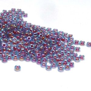 Miyuki 11/0 seedbead ”340” Hot Pink Lined Aqua AB 10 gr