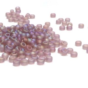Miyuki 15/0 seedbead ”142FR” Matt Transparant Smokey Amethyst AB