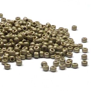 Miyuki 11/0 seedbead ”4221F” Matted Duracoat Galv Light Pewter