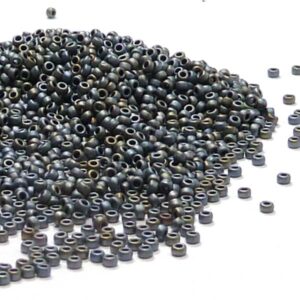 Miyuki 15/0 seedbead ”2002” Matted Metallic Silver Grey 10 gr