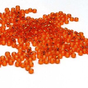 Miyuki 11/0 seedbead ”0008” Silver Lined Orange 10 gr