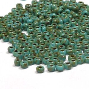 Miyuki 15/0 seedbead ”4514” Picasso Opaq Seafoam Green 5 gr