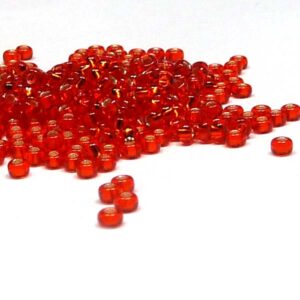 Miyuki 11/0 seedbead ”0010” Flame Red Silver Lined 10 gr