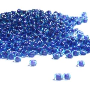 Miyuki 8/0 seedbead ”1827” Sparkling Amethyst Lined Light Blue 1