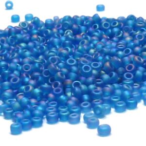 Miyuki 11/0 seedbead ”149FR” Transp Capri Blue AB Matted 10 gr