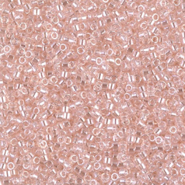 Delica 11/0 ”DB1223” Transparent Pink Mist Luster 5 gr