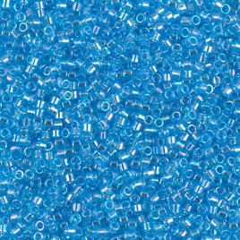 Delica 11/0 ”DB1249” Transparent Ocean Blue AB 5 gr