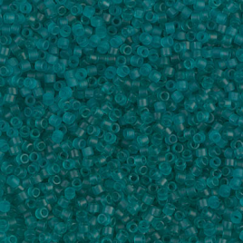 Delica 11/0 ”DB1268” Matted Transparent Caribbean Teal 5 gr