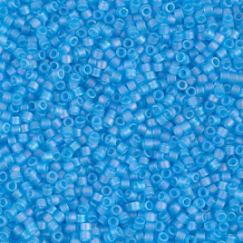 Delica 11/0 ”DB1284” Matted Transparent Ocean Blue AB 5 gr