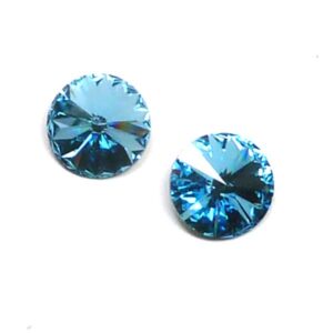1122 Swarovski rivoli Aquamarine 12 mm, 1 st