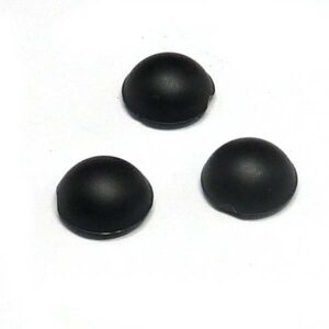 Duna Suede cabochon – Black –  12 mm, 1 st