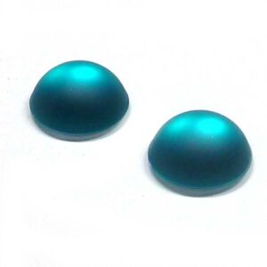 Duna Suede cabochon – Teal –  12 mm, 1 st