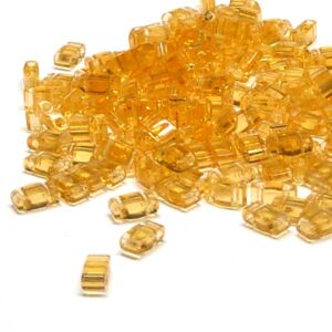 Half Tila Bead ”HTL132” Transparent Light Topaz 5*2,5*1,9 mm 5