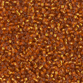 Delica 11/0 ”DB1333” Dyed Silverline Burnt Orange 5 gr