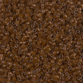 Delica 11/0 ”DB1393” Dark Topaz Lined Amber 5 gr