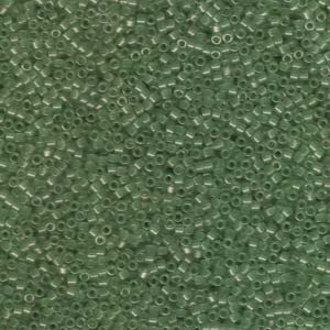 Delica 11/0 ”DB1415” Transparent Light Moss Green, 5 gr