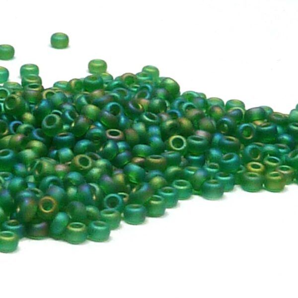 Miyuki 11/0 seedbead "146FR" Matted Transparent Green AB