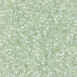 Delica 11/0 ”DB1474” Transparent Pale Green Mist Luster 5 gr