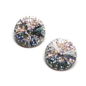 1122 Swarovski Rivoli Crystal Silver Patina 14 mm
