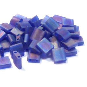 Tila Bead ”TL151FR” Matted Transparent Cobalt AB 5*5*1,9 mm 5 gr