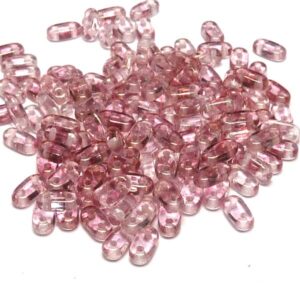 CzechMates® Bar, Luster Transp Topaz Pink ”15495”, 10 gr