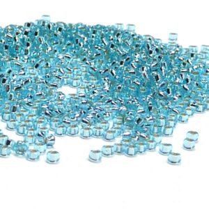 Miyuki 8/0 seedbead ”0018” Aqua SilverLined 10 gr