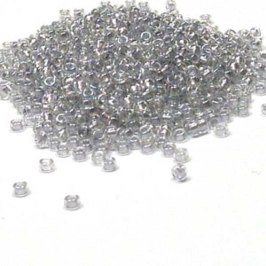 Miyuki 15/0 seedbead ”1105” Sparkling Pale Grey Lined Crystal 10