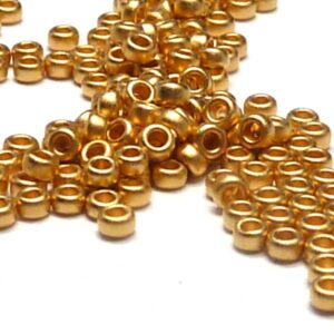 Miyuki 15/0 seedbead ”191F” 24 karat Goldplated Matte, 5 gr