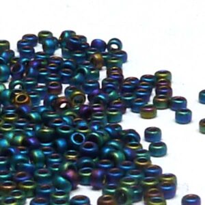 Miyuki 15/0 seedbead ”401FR” Black Matted AB 10 gr