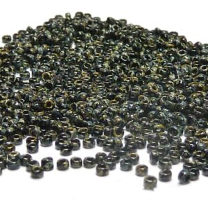 Miyuki 15/0 seedbead ”4511” Picasso Opq Smoky Black 5