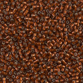 Delica 11/0 ”DB1683” Silverlined Glazed Dark Topaz 5 gr