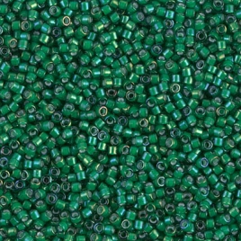 Delica 11/0 ”DB1788” White Lined Emerald AB 5 gr