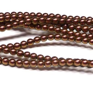 Shiny Jet Polynesian ”19054” rund glaspärla 3 mm 150 st