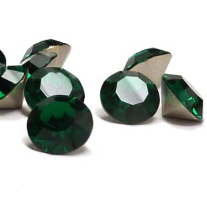 Preciosa Chaton SS39 Emerald ca 8 mm 6 st