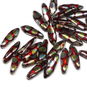 Daggers ”90080-2810A” Red Vitrail Dots 5*16 mm 20 st