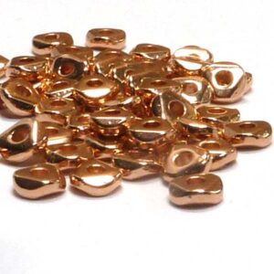 Metallpärla – spacer, rosèguld, 5*2 mm, hål 1 mm, 25 st