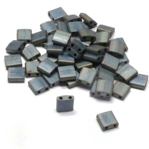 Tila Bead ”TL2002” Matted Metallic Silver Grey 5*5*1,9 mm 5 gr