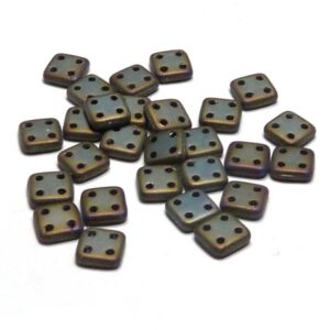 CzechMates® QuadraTile, Matte Iris Brown ”21115”, 10 gr