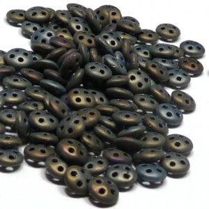 CzechMates® QuadraLentil Matte Iris Brown ”21115” 6 mm 10 gr