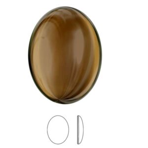 2196/4 Swarovski Oval Caboshon ”Crystal Satin Tabac” 30*22,7 mm