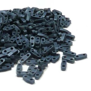 Quarter Tila Bead ”QTL2001” Matted Gunmetal 5*1,2*1,9 mm 5 gr